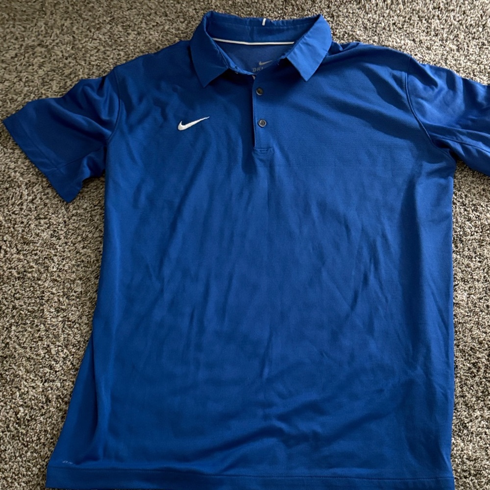 Nike Men's Vibrant Blue Polo Shirt